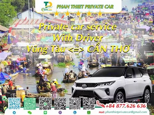 Car rental Vung Tau <=> Can Tho (private car with driver)